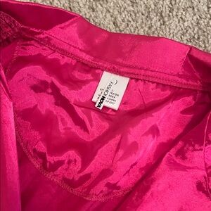 Vibrant Pink Satin Blouse